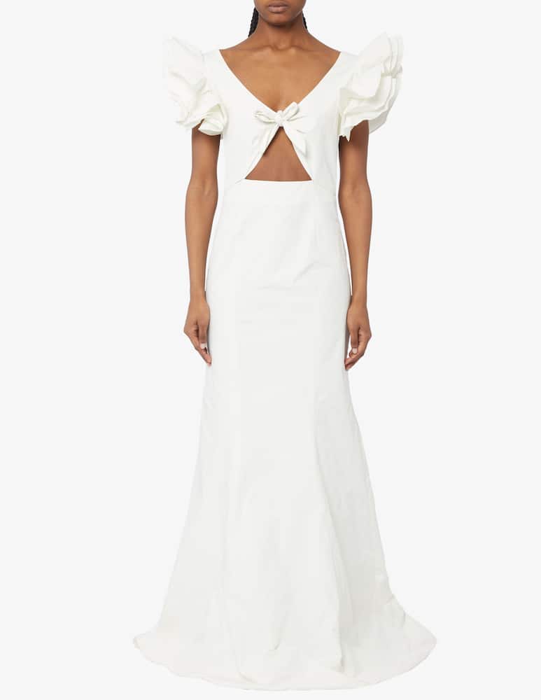 Rotate Plisse maxi v-neck dress - picture 1 Rotate Plisse maxi v-neck dress - picture 1