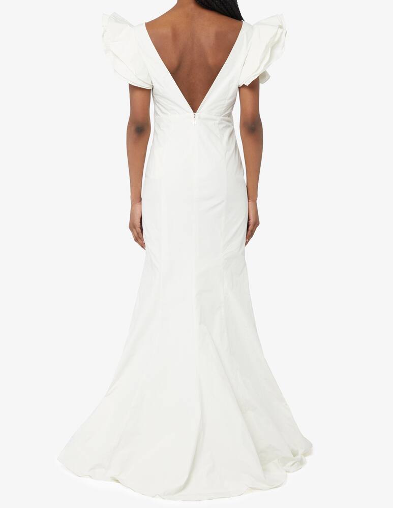 rinascente Rotate Plisse maxi v-neck dress