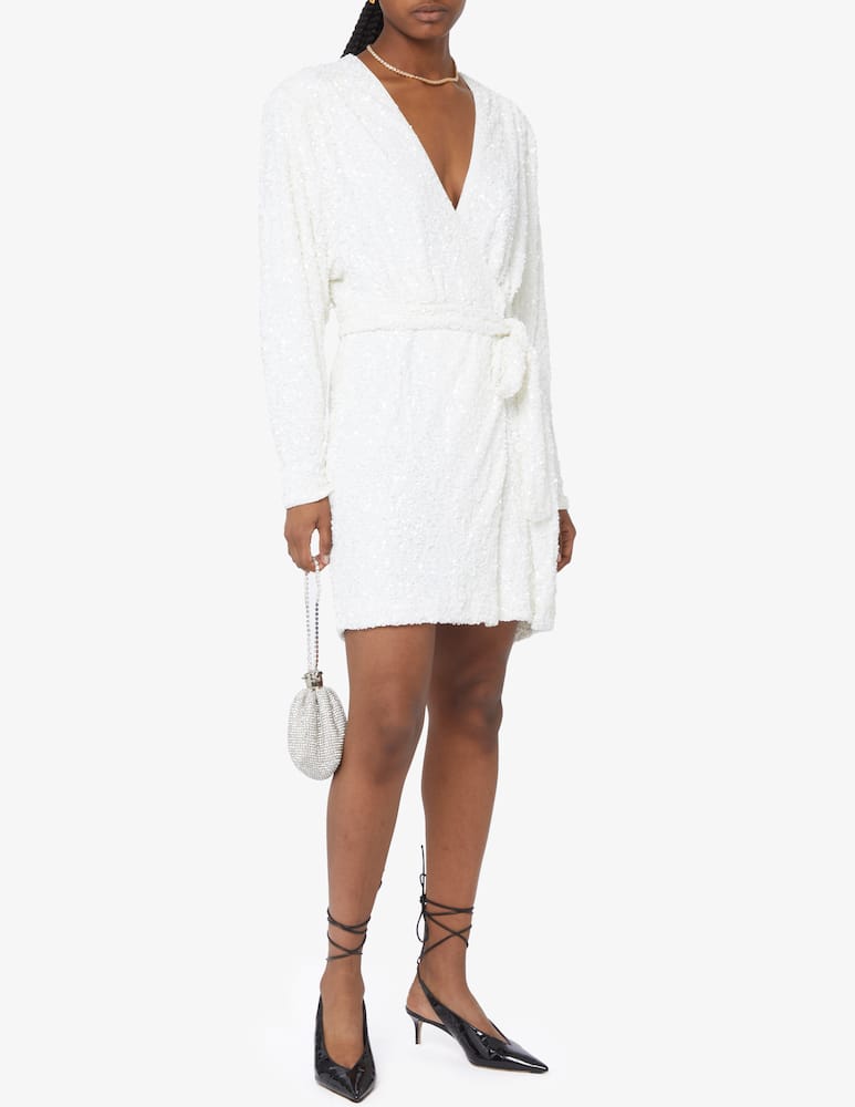 rinascente Rotate Sequin mini wrap dress