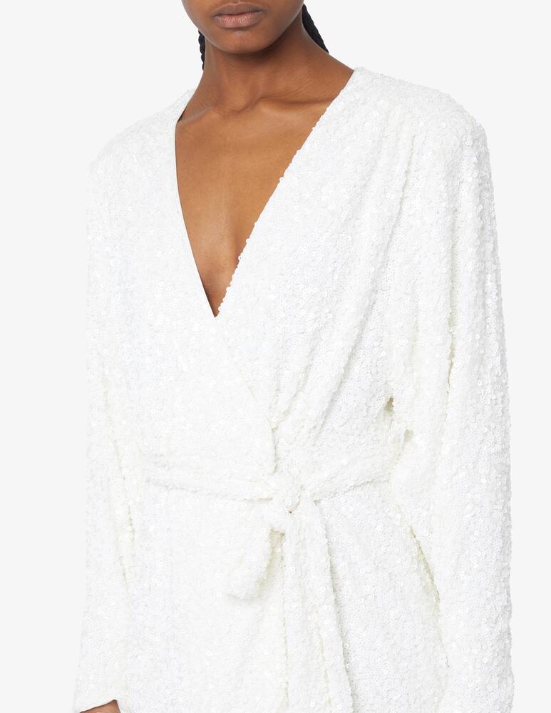 rinascente Rotate Sequin mini wrap dress