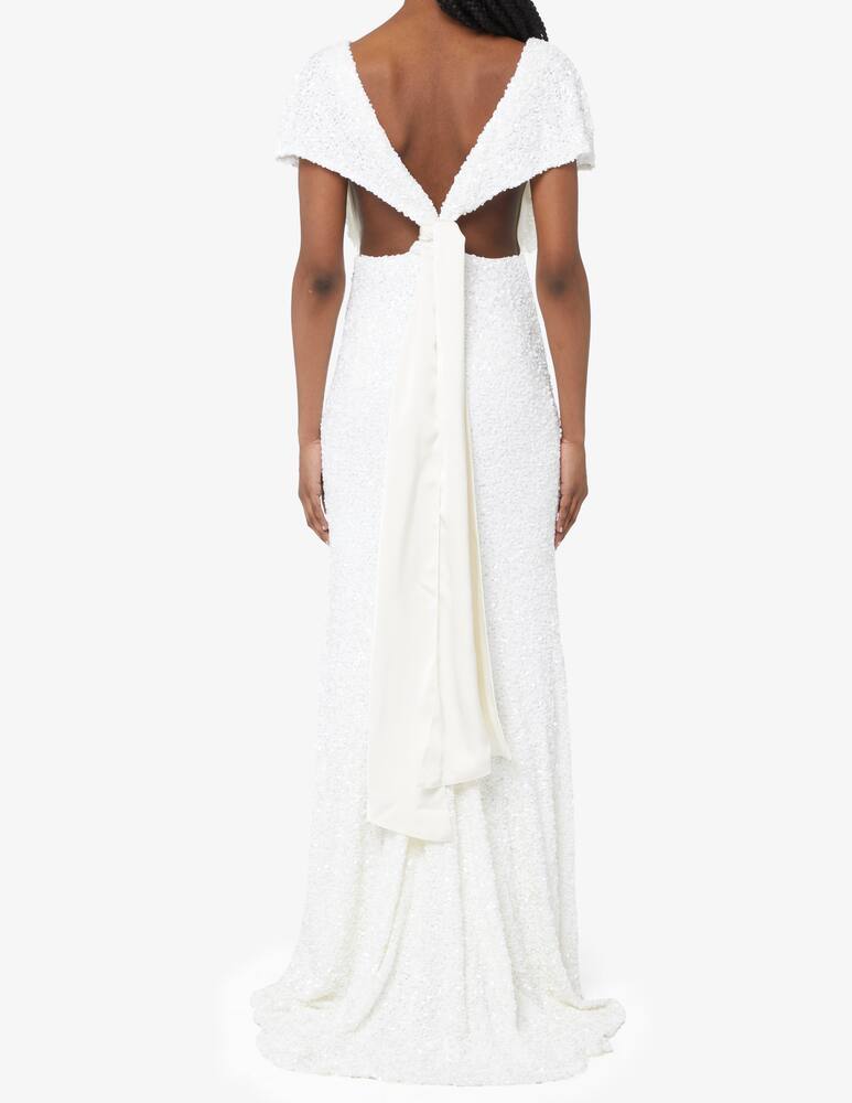 rinascente Rotate Abito con maxi scollo a V in paillettes