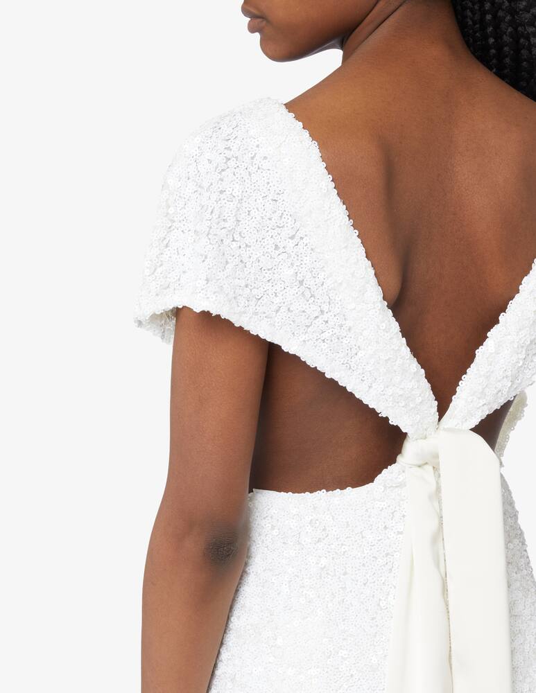 rinascente Rotate Abito con maxi scollo a V in paillettes