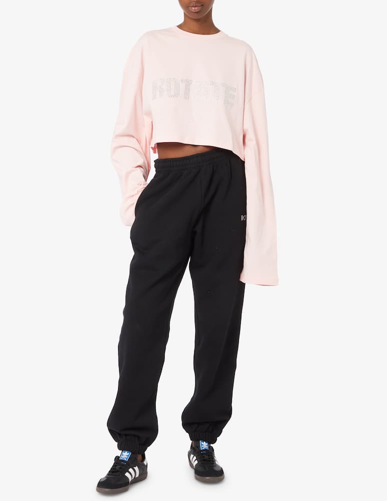 Rotate T-shirt crop con logo Crystal - immagine 2 Rotate T-shirt crop con logo Crystal - immagine 2