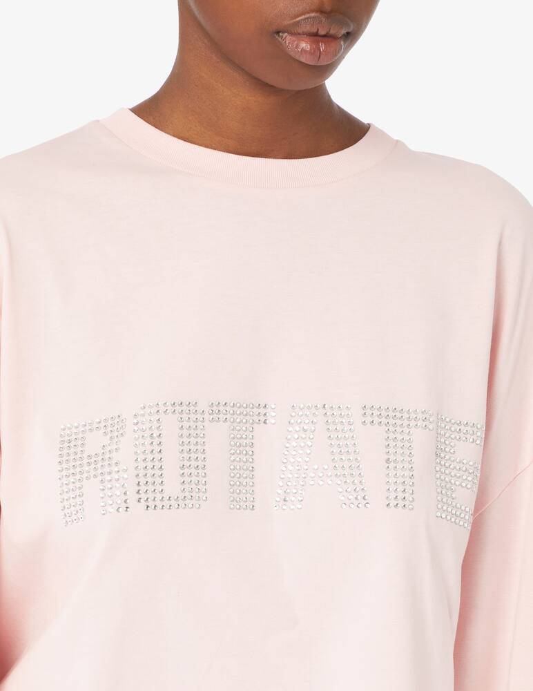 rinascente Rotate T-shirt crop con logo Crystal