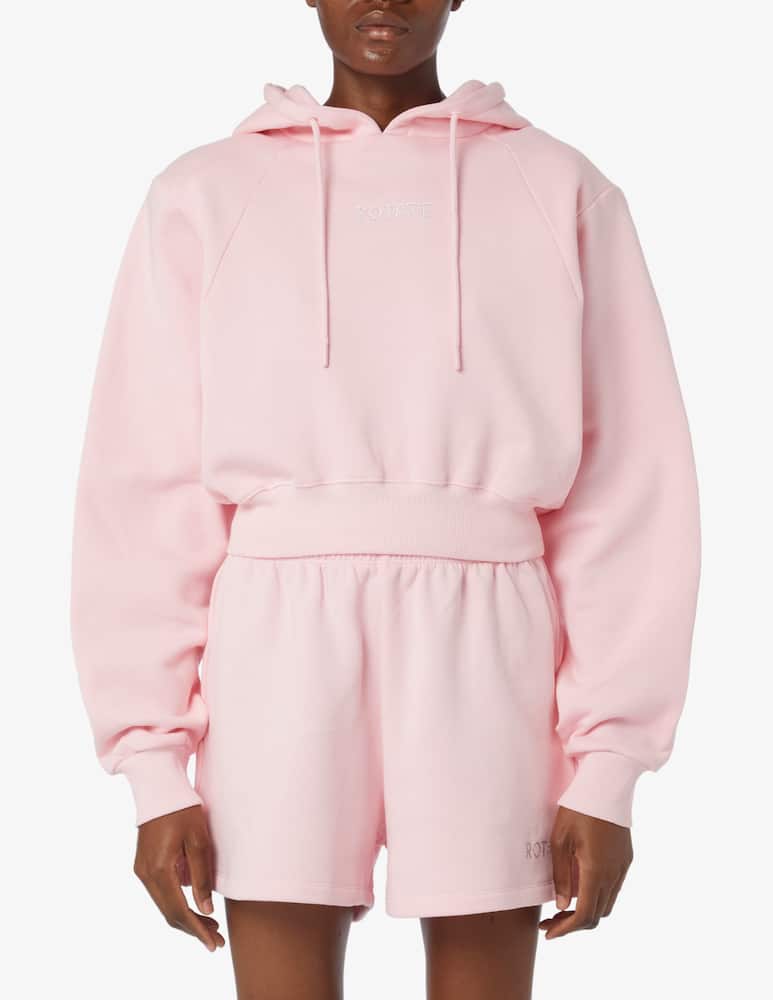 rinascente Rotate Sunday crystal crop hoodie