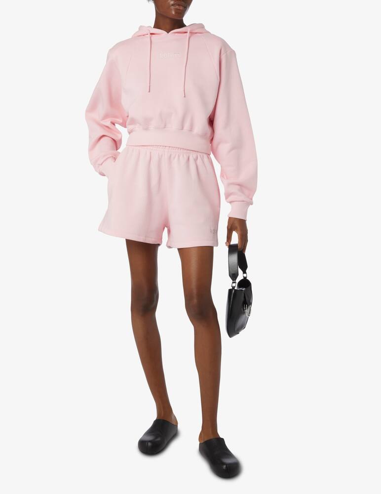 rinascente Rotate Sunday crystal crop hoodie