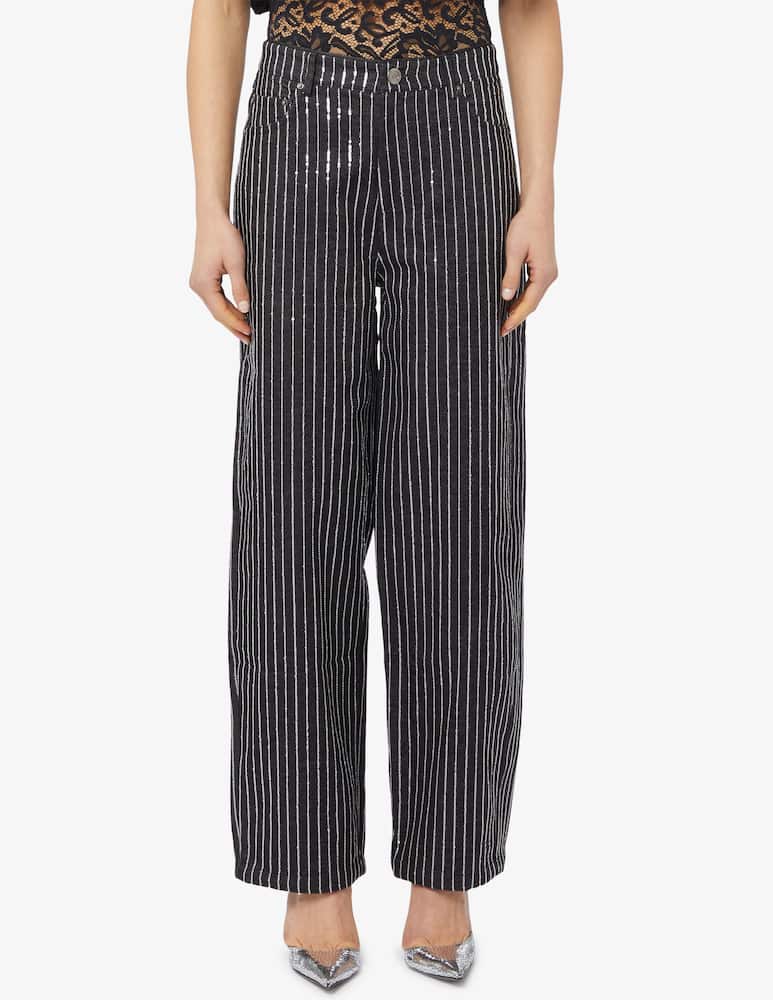 Rotate Jeans ampi in twill di paillettes - immagine 1 Rotate Jeans ampi in twill di paillettes - immagine 1
