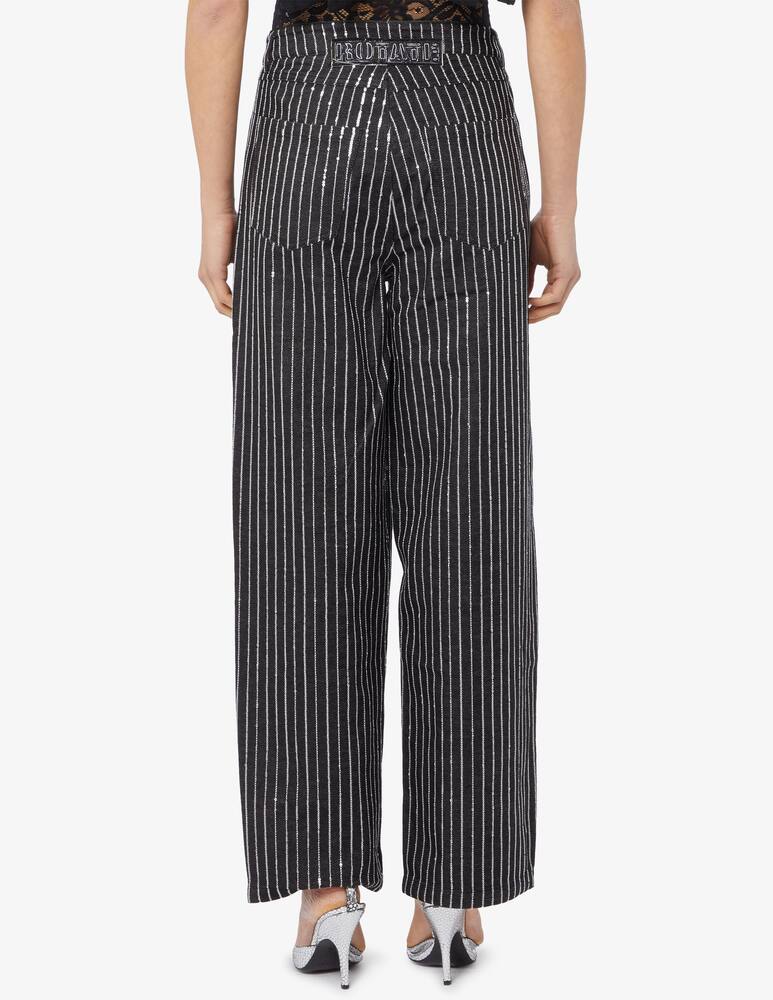 rinascente Rotate Jeans ampi in twill di paillettes