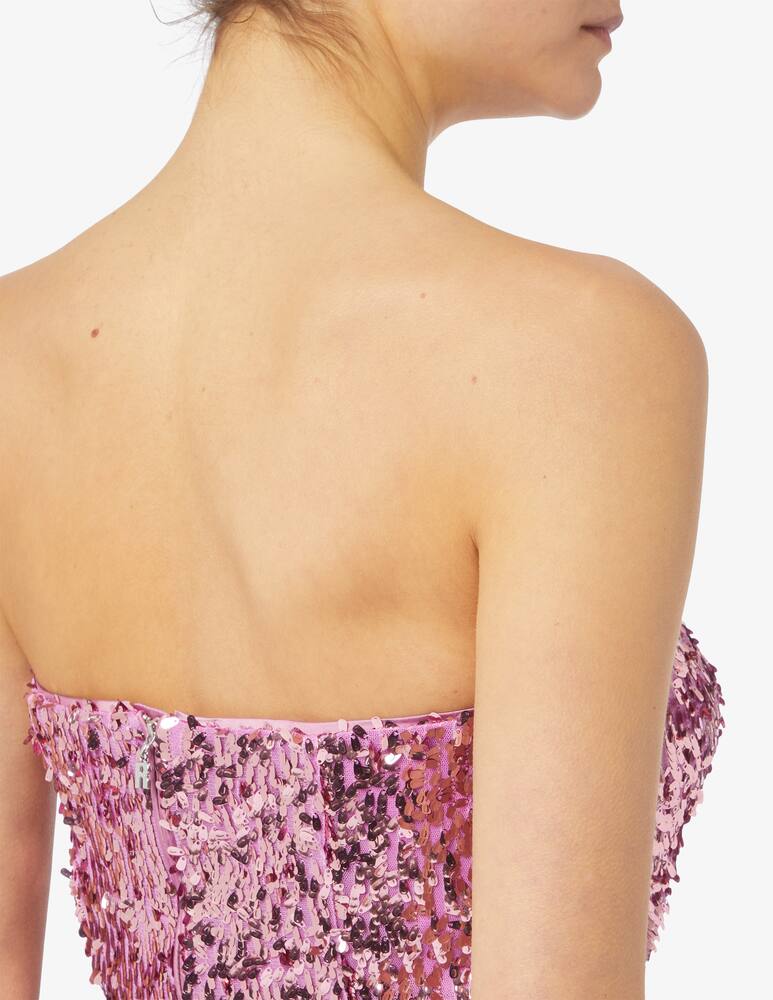 rinascente Rotate Top corto con paillettes