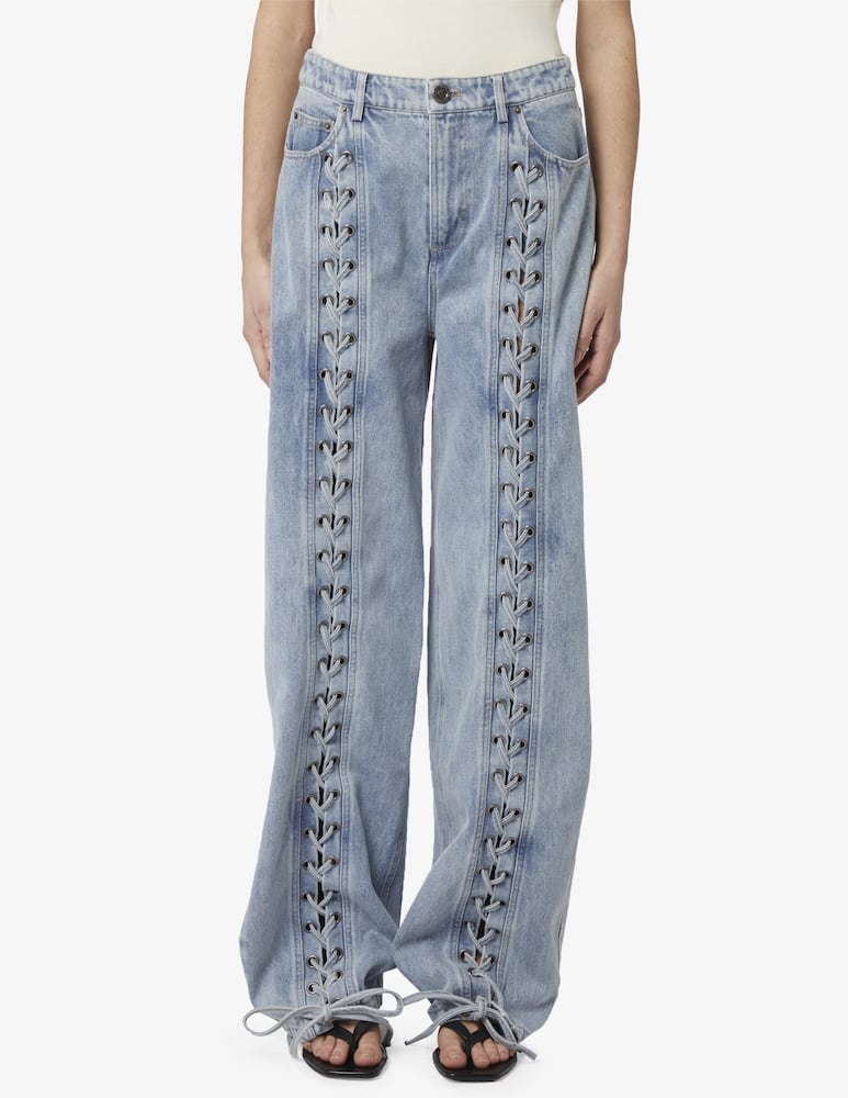 Rotate Denim laced leg pants - picture 1 Rotate Denim laced leg pants - picture 1