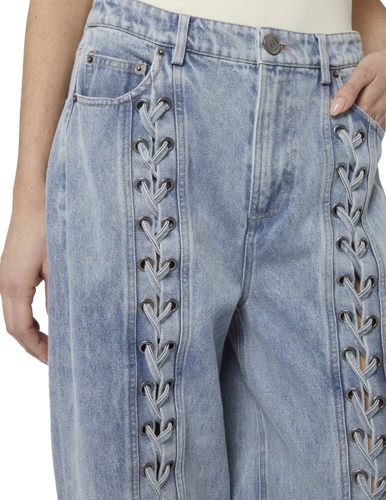 rinascente Rotate Pantaloni in denim con lacci
