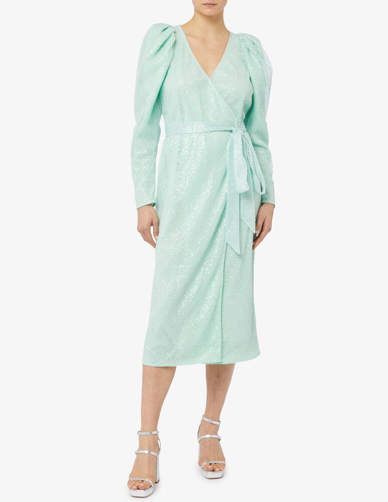 rinascente Rotate Abito midi in rete di paillettes