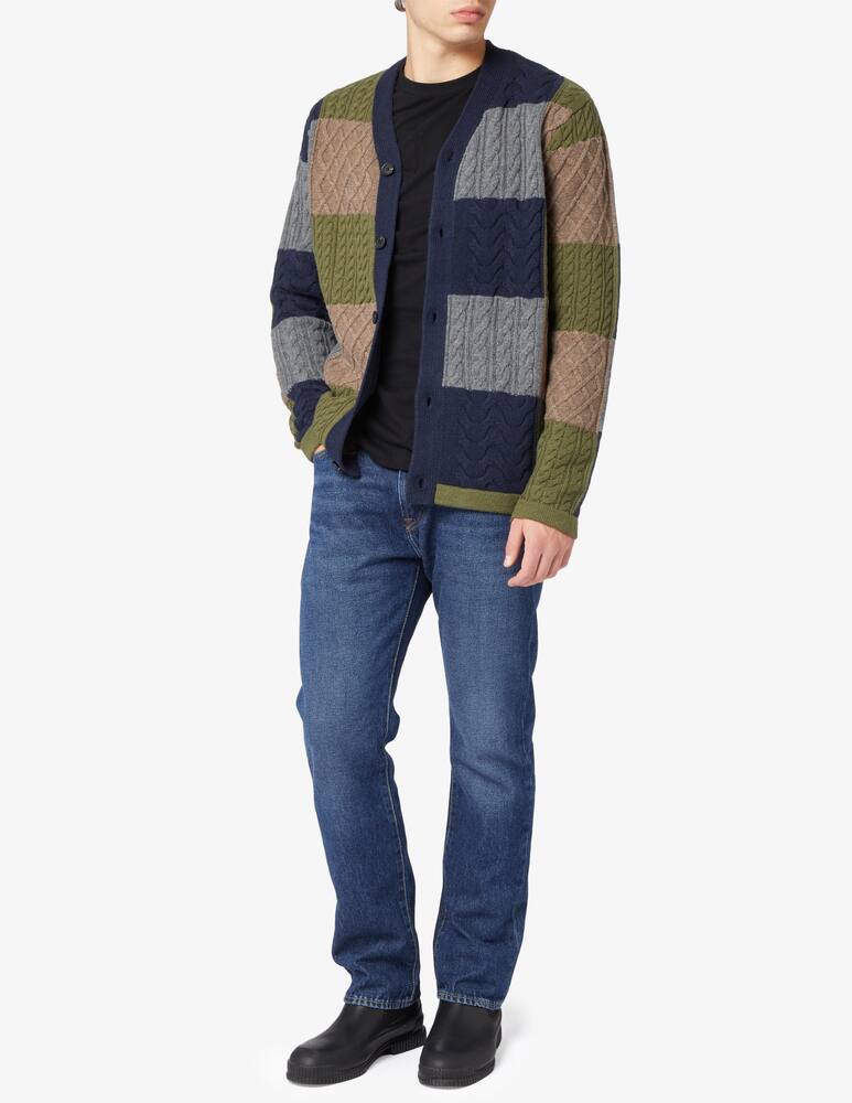 rinascente Anerkjendt Maglia akskjold patchwork cable