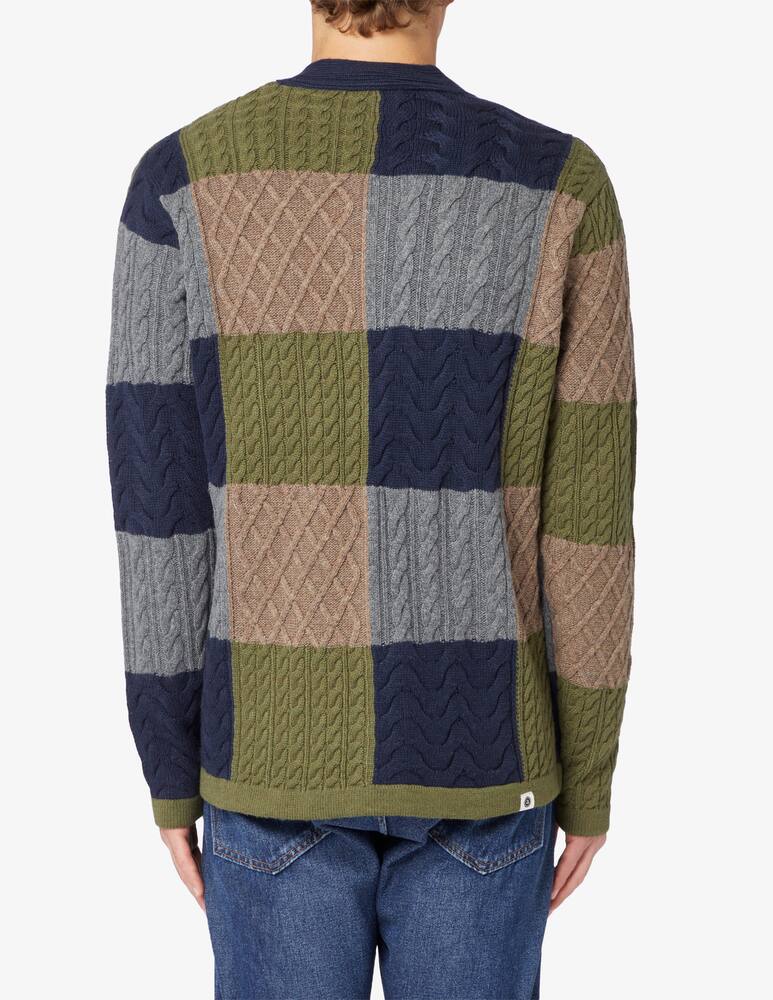 rinascente Anerkjendt Maglia akskjold patchwork cable