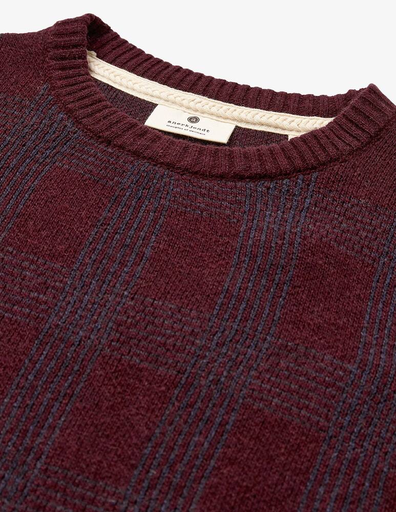 rinascente Anerkjendt Check aksune lambswool crewneck jumper