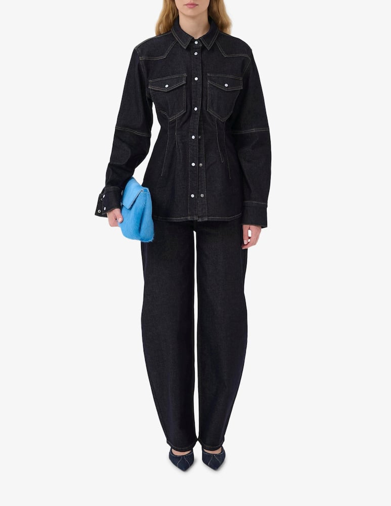 rinascente Gestuz Mae high-waist barrel jeans