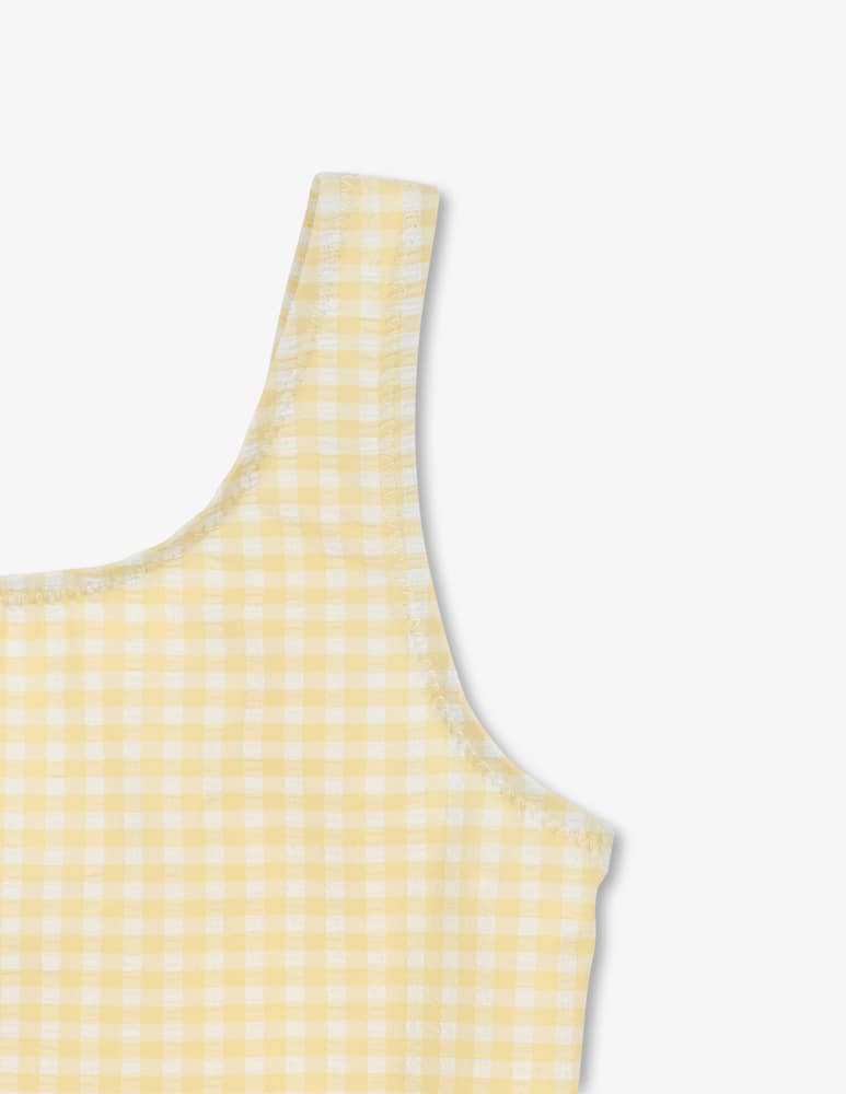 rinascente Konges Slojd Gingham cherry ruffle swimsuit