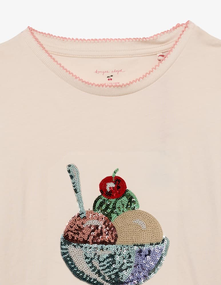 rinascente Konges Slojd T-shirt gelato con paillettes