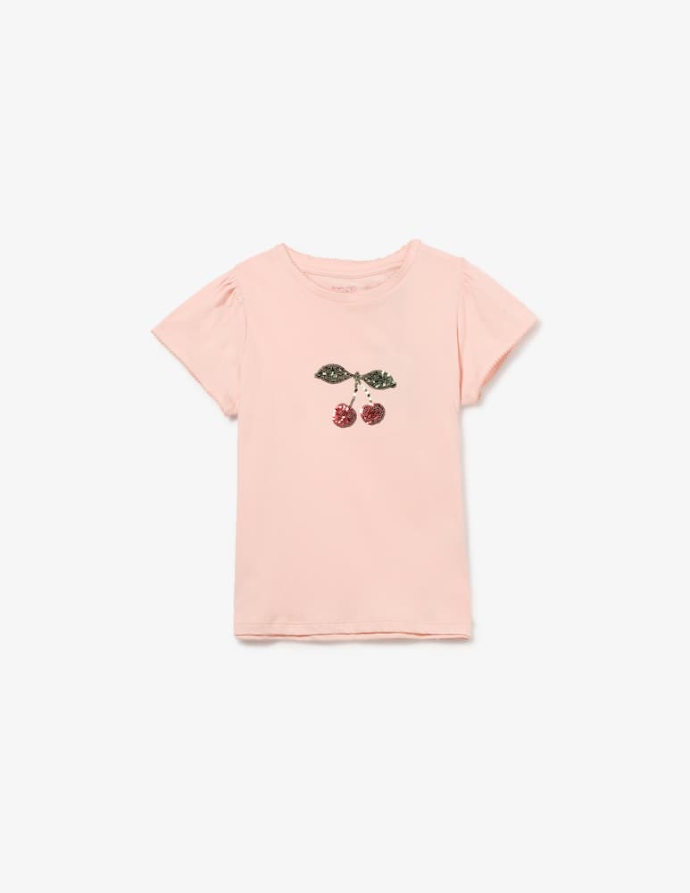 rinascente Konges Slojd T-shirt con ciliegie paillettes