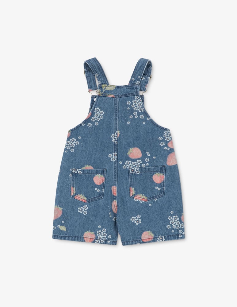 rinascente Konges Slojd Strawberry denim overalls