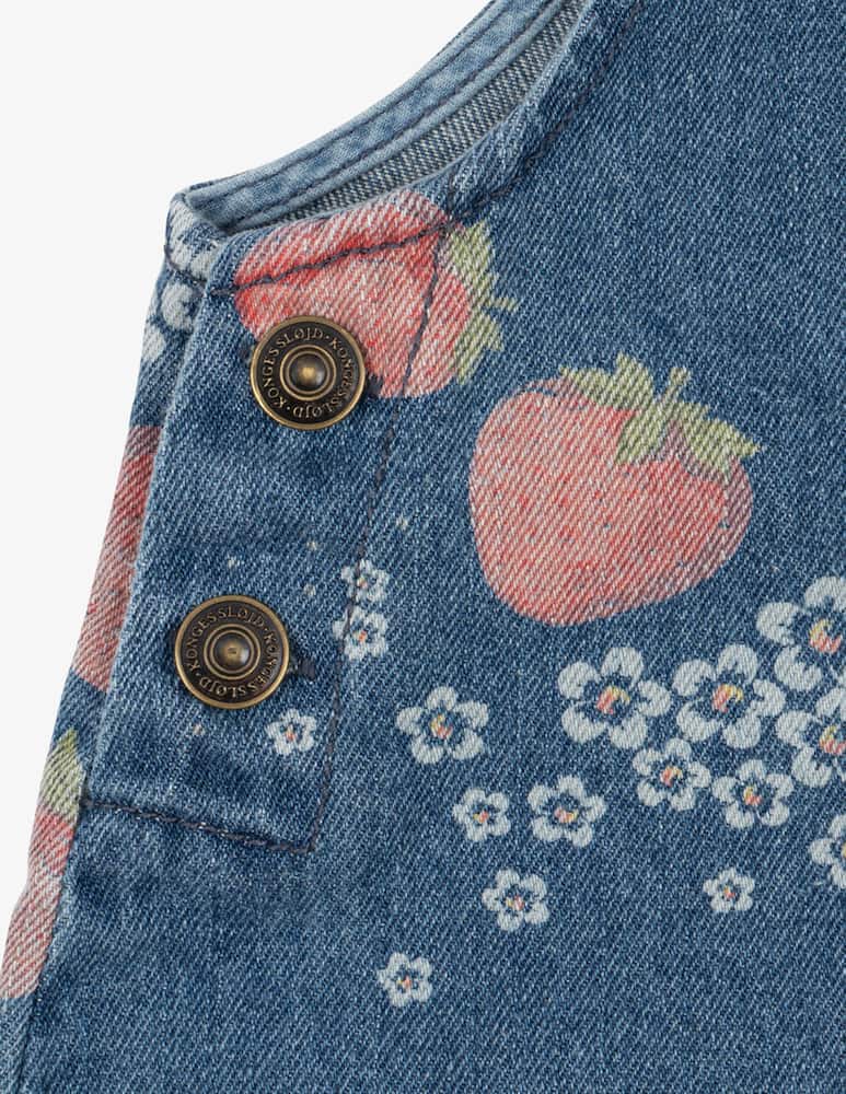 rinascente Konges Slojd Strawberry denim overalls