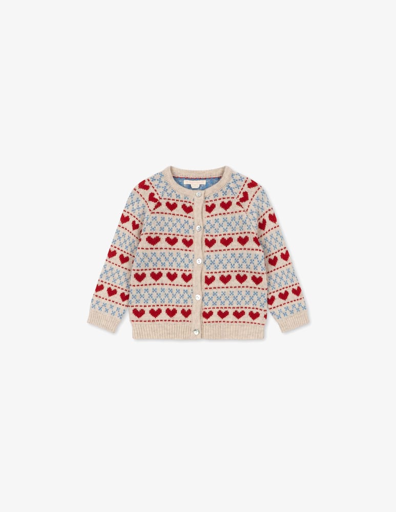rinascente Konges Slojd Cardigan in maglia jacquard cuore