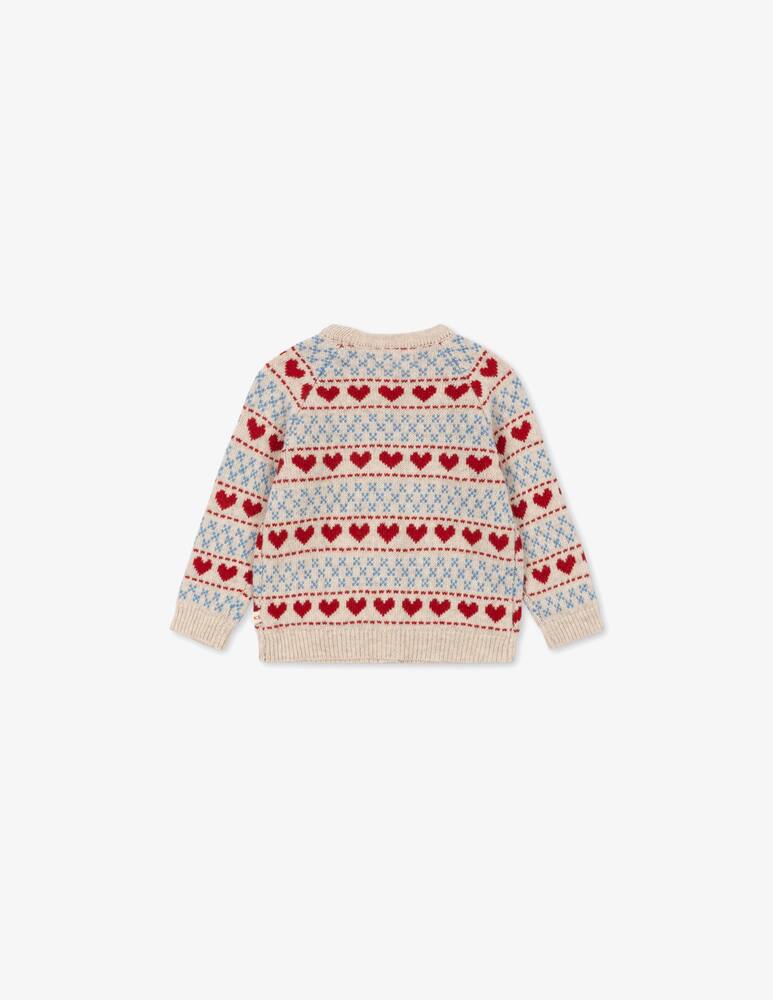 rinascente Konges Slojd Cardigan in maglia jacquard cuore