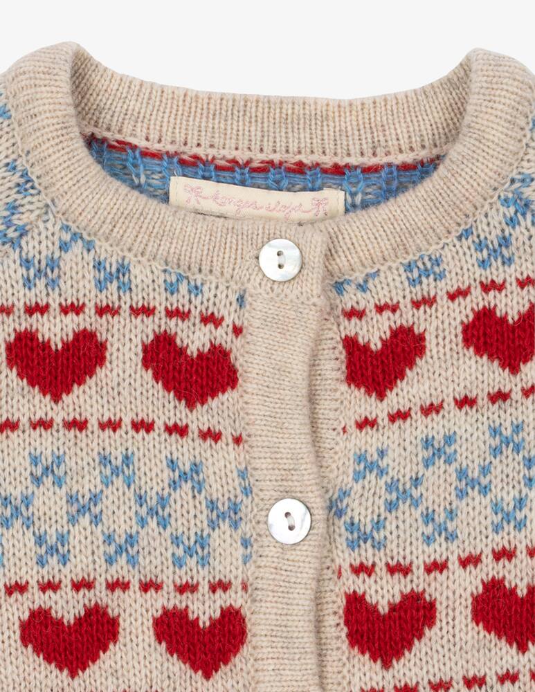 rinascente Konges Slojd Cardigan in maglia jacquard cuore