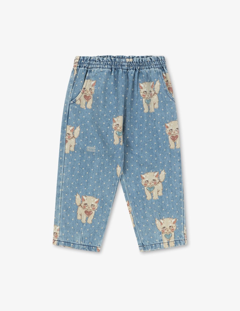rinascente Konges Slojd Kitten print woven trousers