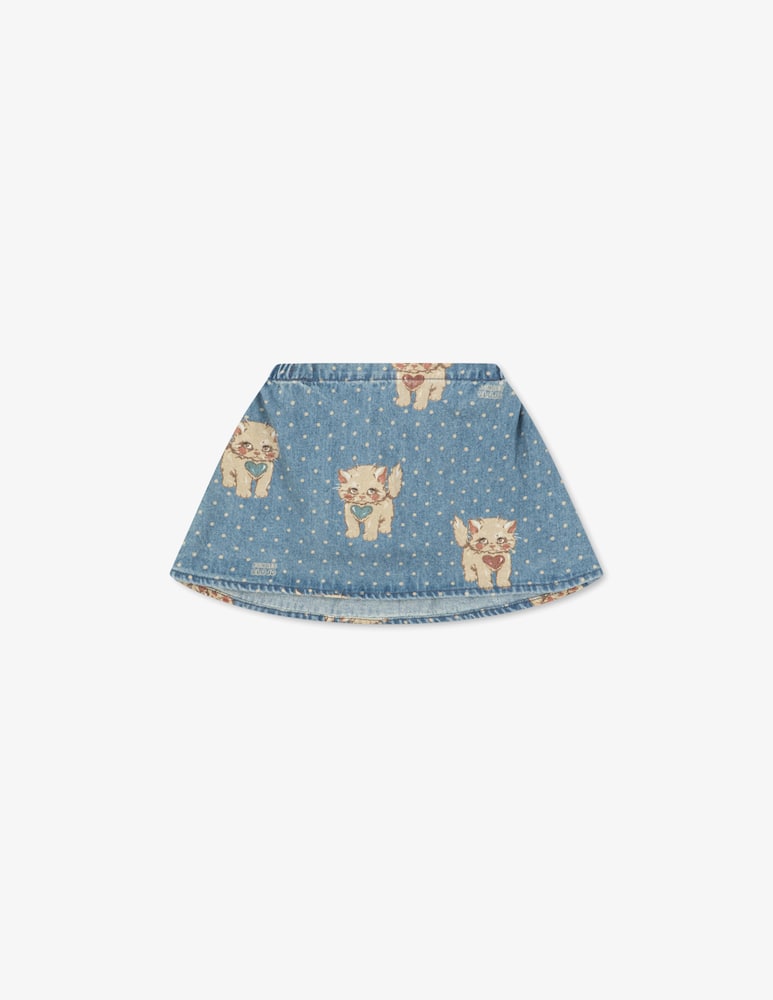 rinascente Konges Slojd Printed denim skirt