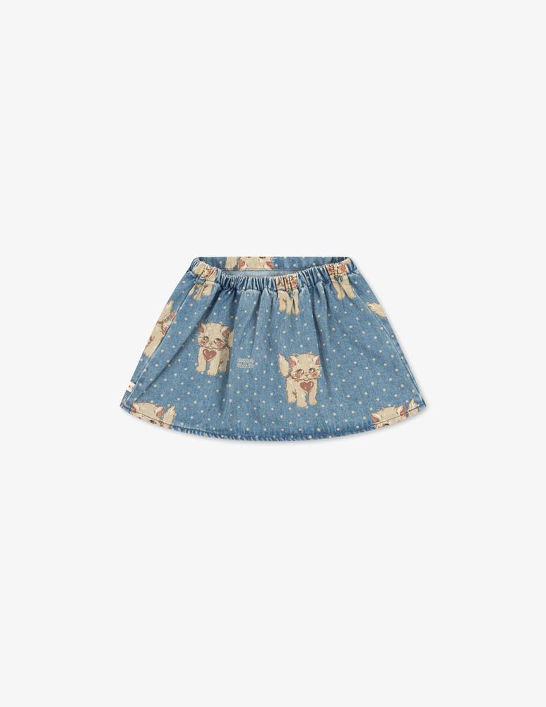 rinascente Konges Slojd Printed denim skirt