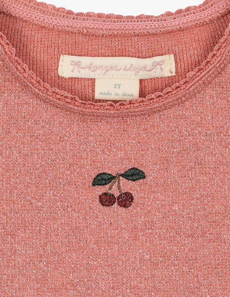 rinascente Konges Slojd Blusa in jersey lurex con ciliegie