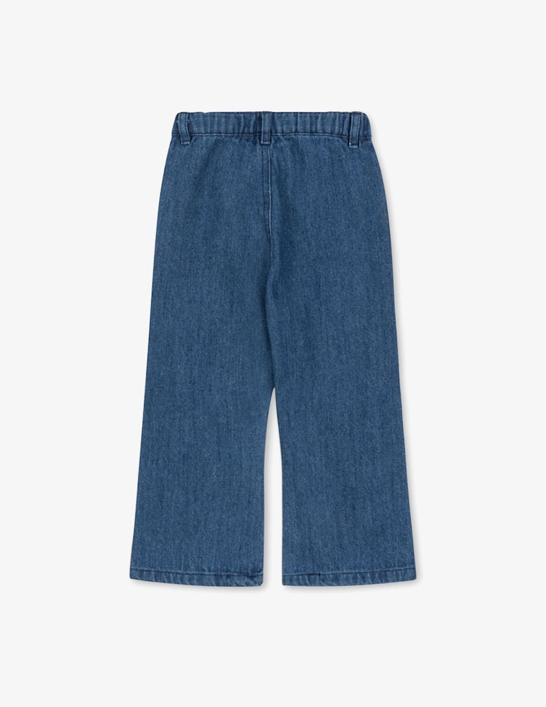 rinascente Konges Slojd Denim trousers with cherry detail