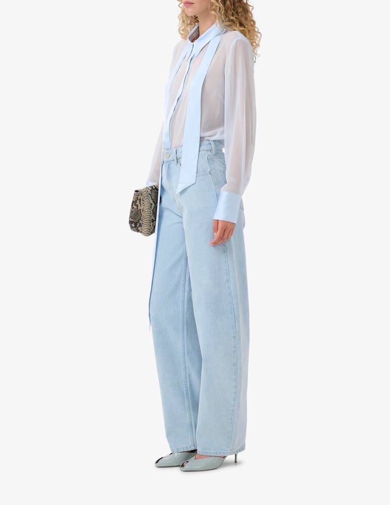 rinascente Gestuz Sheer necktie shirt