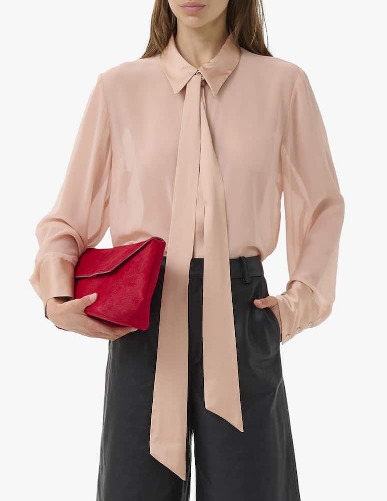 rinascente Gestuz Silk tie-neck shirt