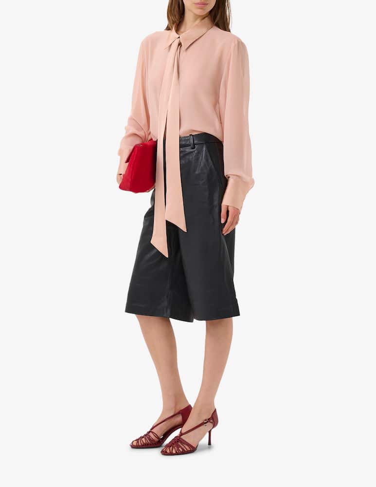 rinascente Gestuz Silk tie-neck shirt