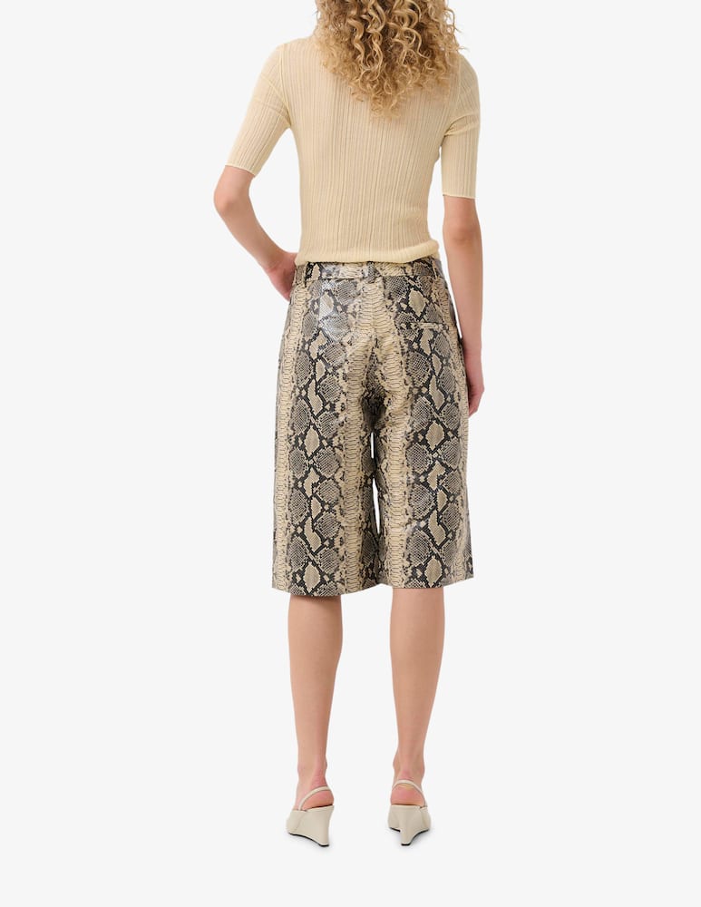 rinascente Gestuz Collared rib-knit polo top