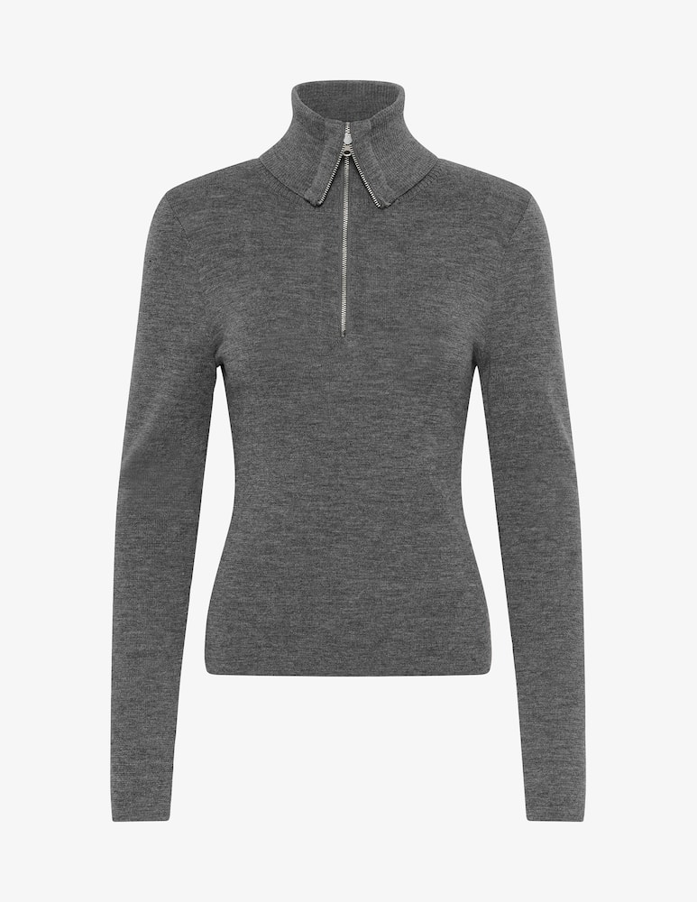 Gestuz Mid-zip pullover jumper Rosalie - picture 1 Gestuz Mid-zip pullover jumper Rosalie - picture 1