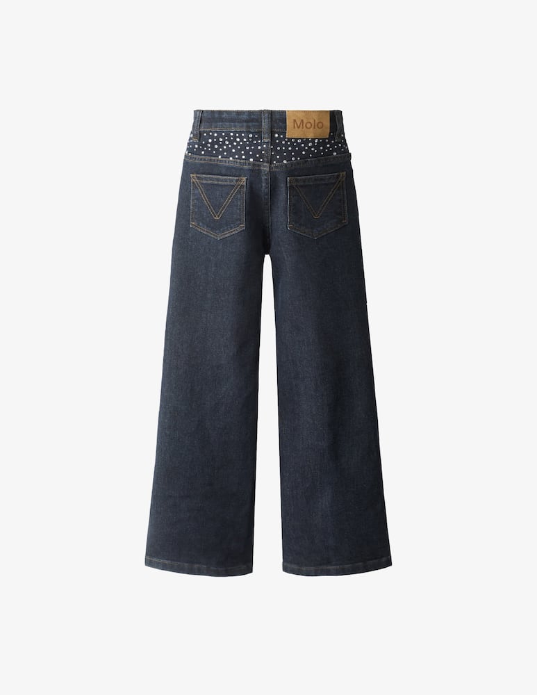 rinascente Molo Jeans ampi con strass Asta