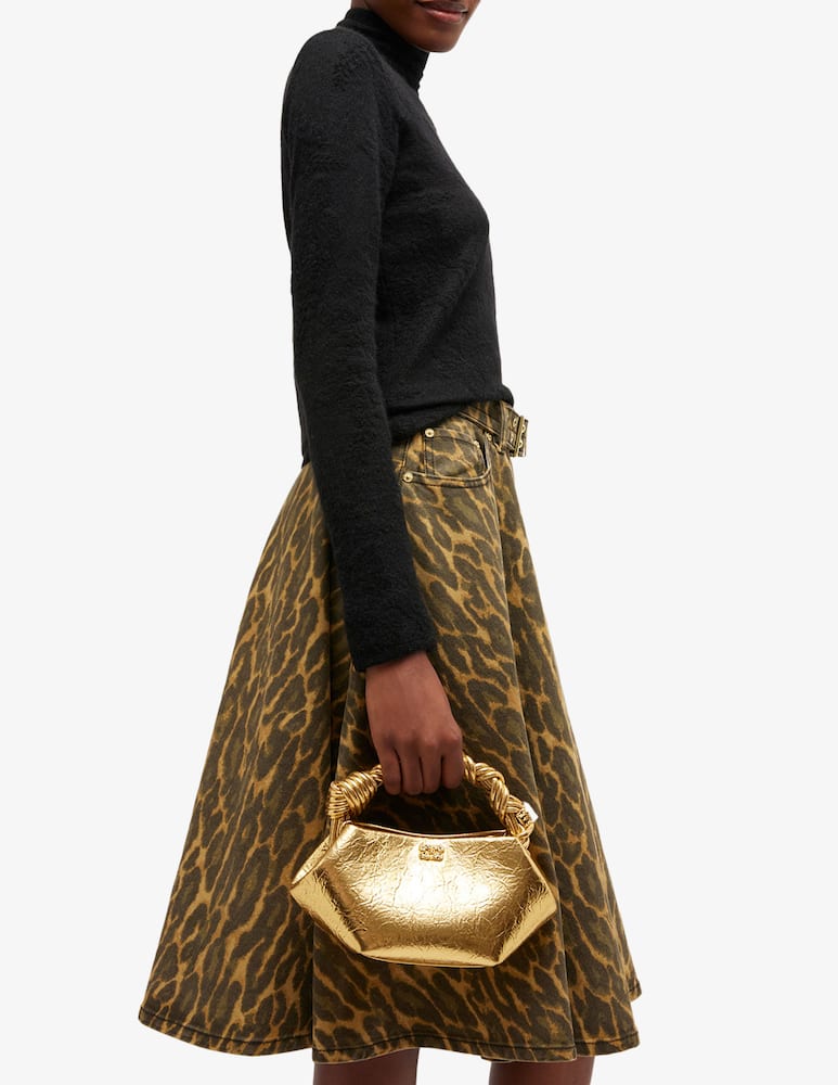 rinascente Ganni Borsa Bou Mini Crushed Metallic