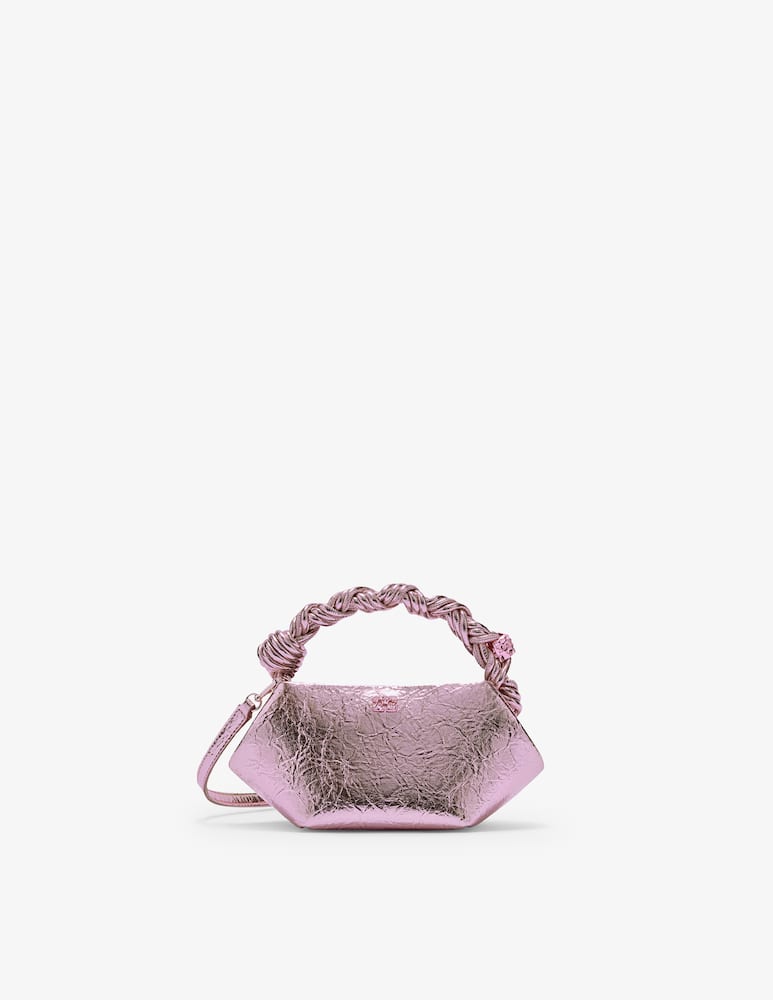 rinascente Ganni Borsa Bou Mini Crushed Metallic