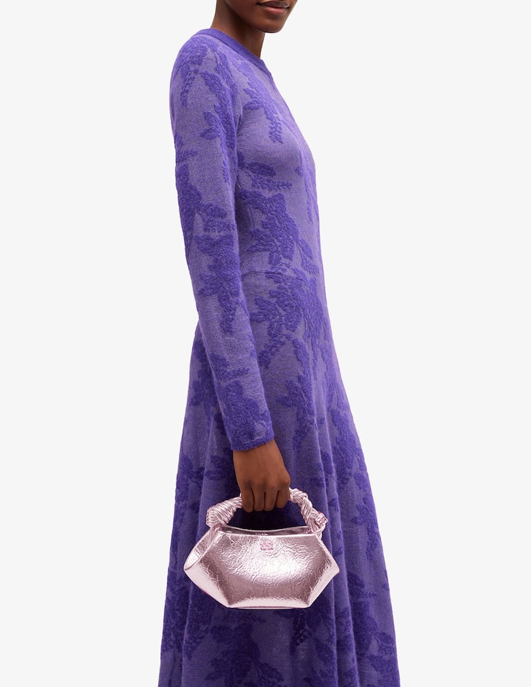 rinascente Ganni Borsa Bou Mini Crushed Metallic