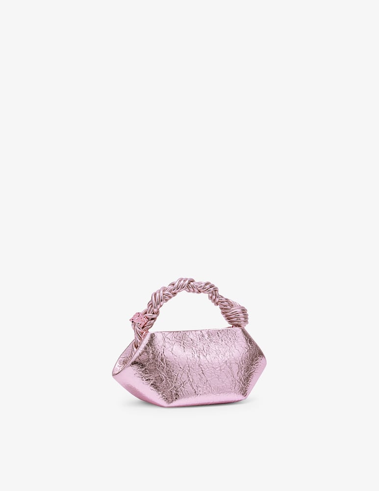 rinascente Ganni Borsa Bou Mini Crushed Metallic