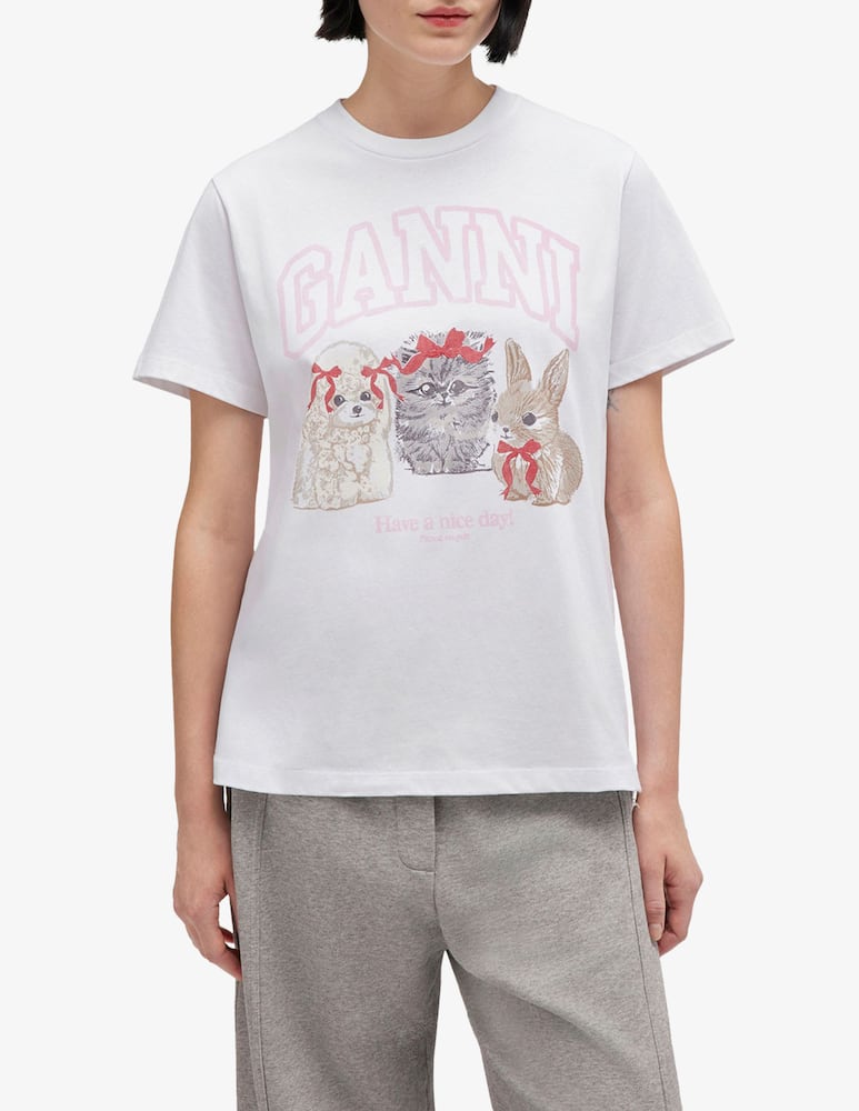 rinascente Ganni T-shirt cute animals
