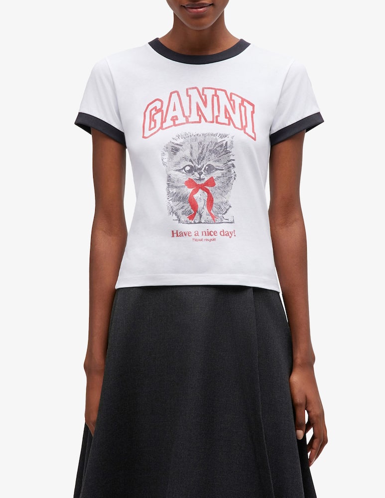 Ganni T-shirt Margot Kitty - immagine 1 Ganni T-shirt Margot Kitty - immagine 1
