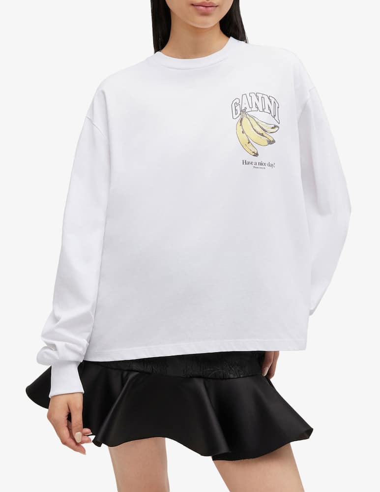 rinascente Ganni Maglia a manica lunga in cotone