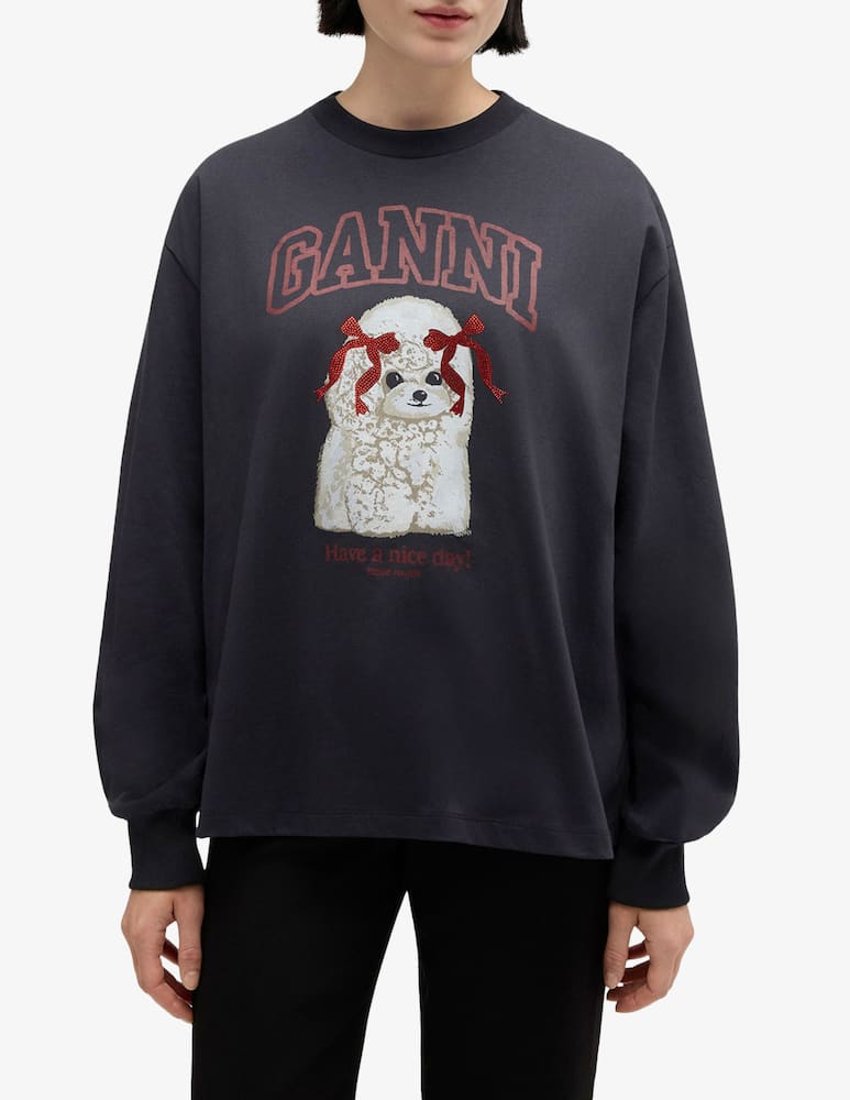 rinascente Ganni Felpa relaxed stampa puddle