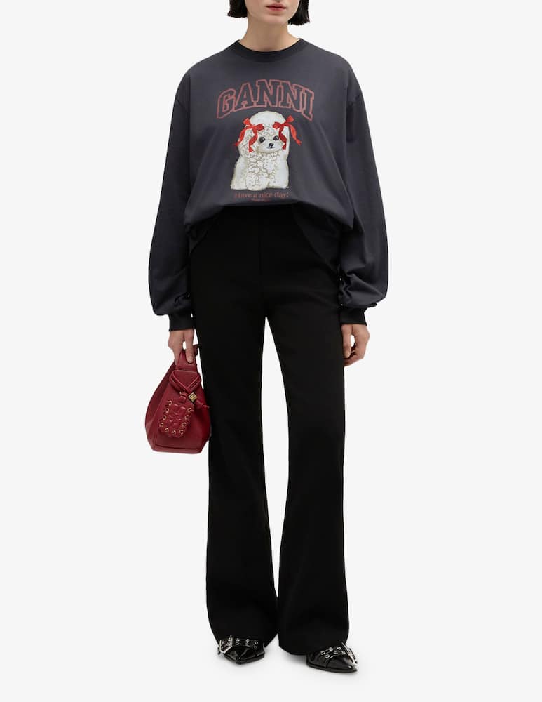 rinascente Ganni Felpa relaxed stampa puddle