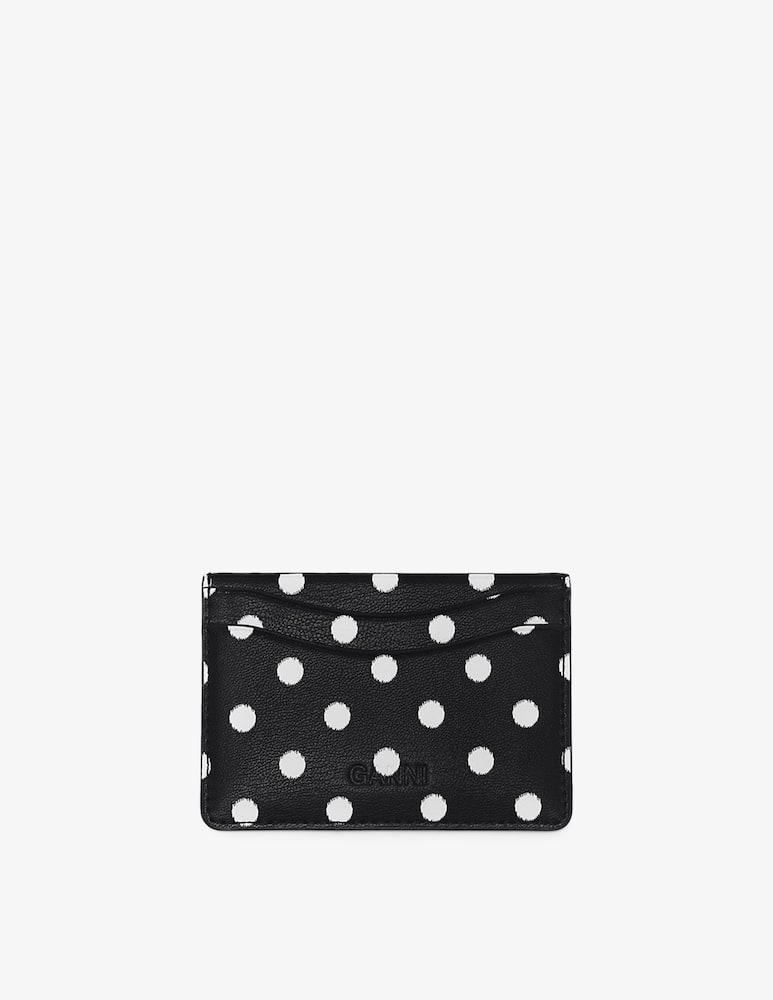 rinascente Ganni Polka dot card holder