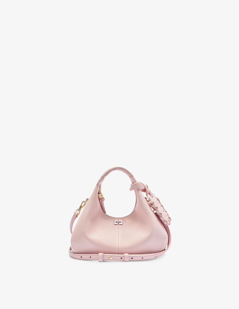 rinascente Ganni Hobo mini grained bag